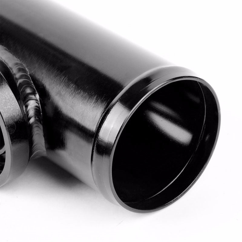 Black 9.5" Long Dual Flange Adapter 2.5" Straight Type SSQV Blow Off Valve Pipe-Performance-BuildFastCar