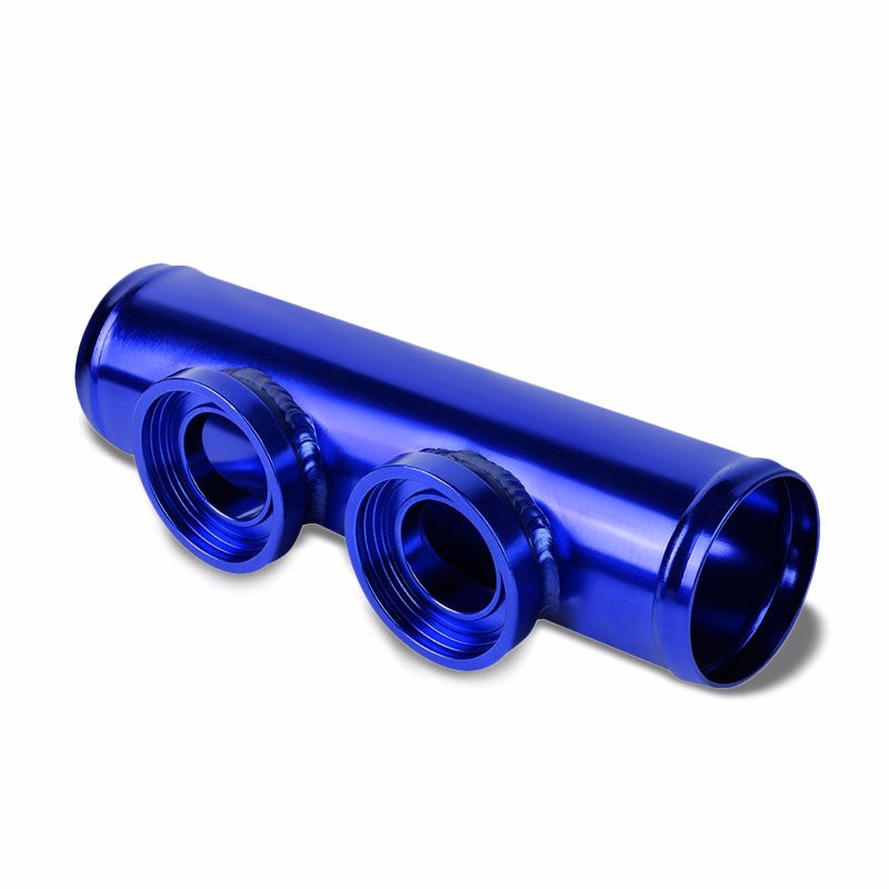 Blue 9.5" Long Dual Flange Adapter 2.5" Straight Type SSQV Blow Off Valve Pipe-Performance-BuildFastCar