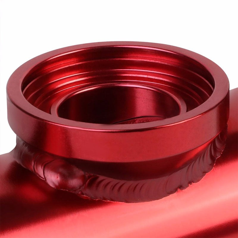 Red 9.5" Long Dual Flange Adapter 2.5" Straight Type SSQV Blow Off Valve Pipe-Performance-BuildFastCar