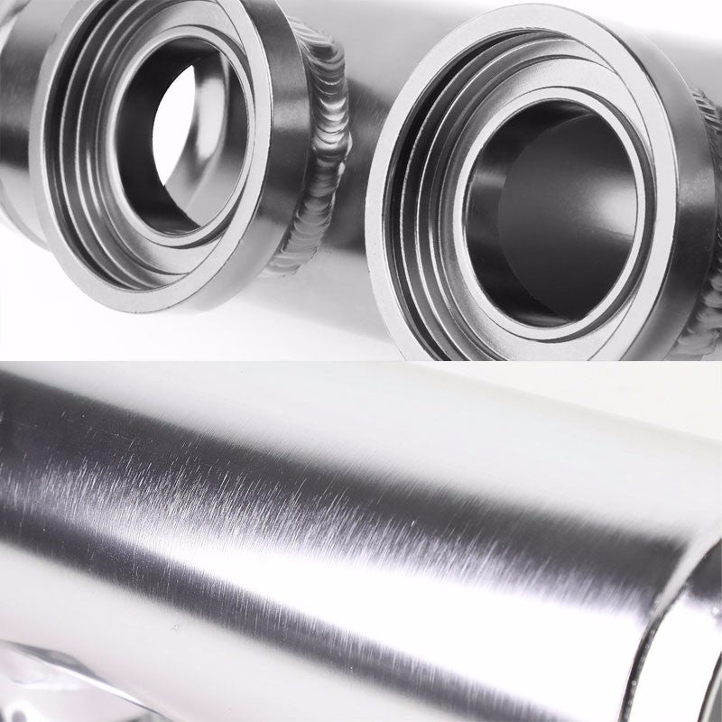 Silver 9.5" Long Dual Flange Adapter 2.5" Straight Type SSQV Blow Off Valve Pipe-Performance-BuildFastCar