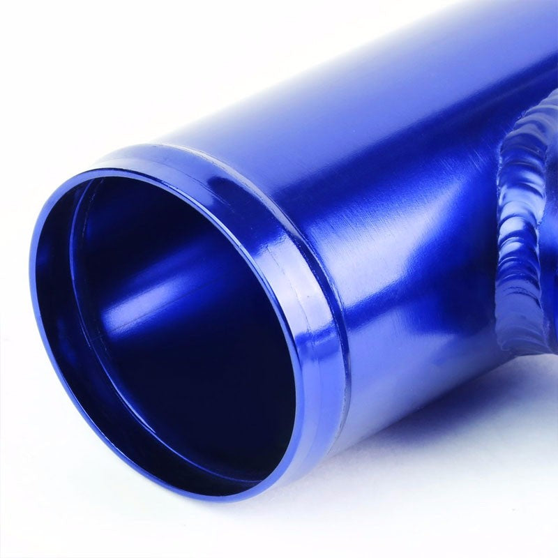 Blue 9.5" Dual Flange Adapter 2.5" Straight Type-S/RS/RZ Blow Off Valve BOV Pipe-Performance-BuildFastCar