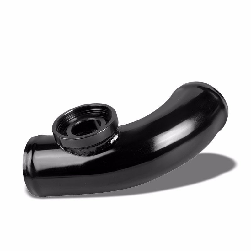 Black 8" Long 80 Degree Curve Flange Adapter 2.5" Type SSQV Blow Off Valve Pipe-Performance-BuildFastCar