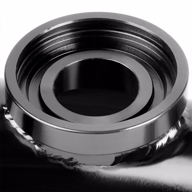Black 8" Long 80 Degree Curve Flange Adapter 2.5" Type SSQV Blow Off Valve Pipe-Performance-BuildFastCar