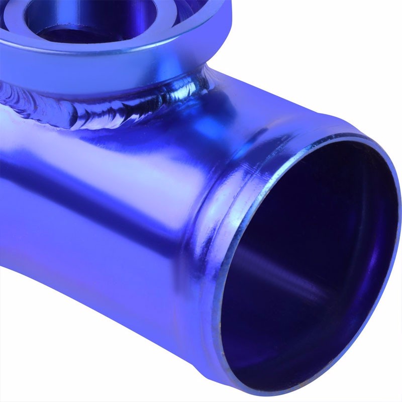 Blue 8" Long 80 Degree Curve Flange Adapter 2.5" Type SSQV Blow Off Valve Pipe-Performance-BuildFastCar