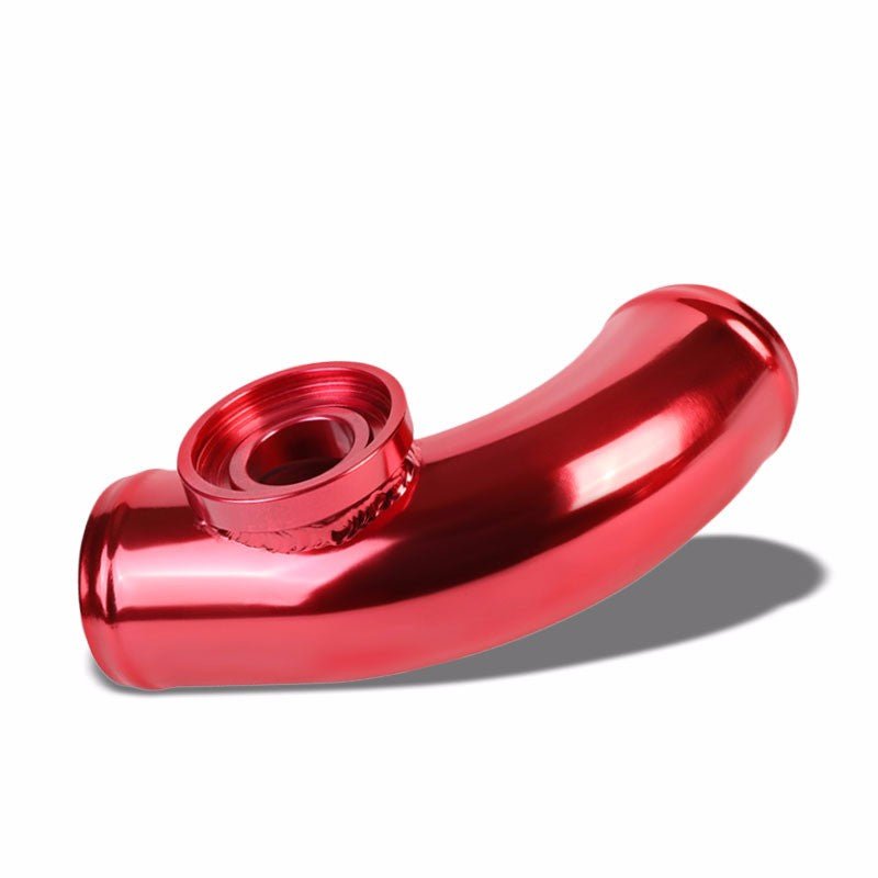 Red 8" Long 80 Degree Curve Flange Adapter 2.5" Type SSQV Blow Off Valve Pipe-Performance-BuildFastCar