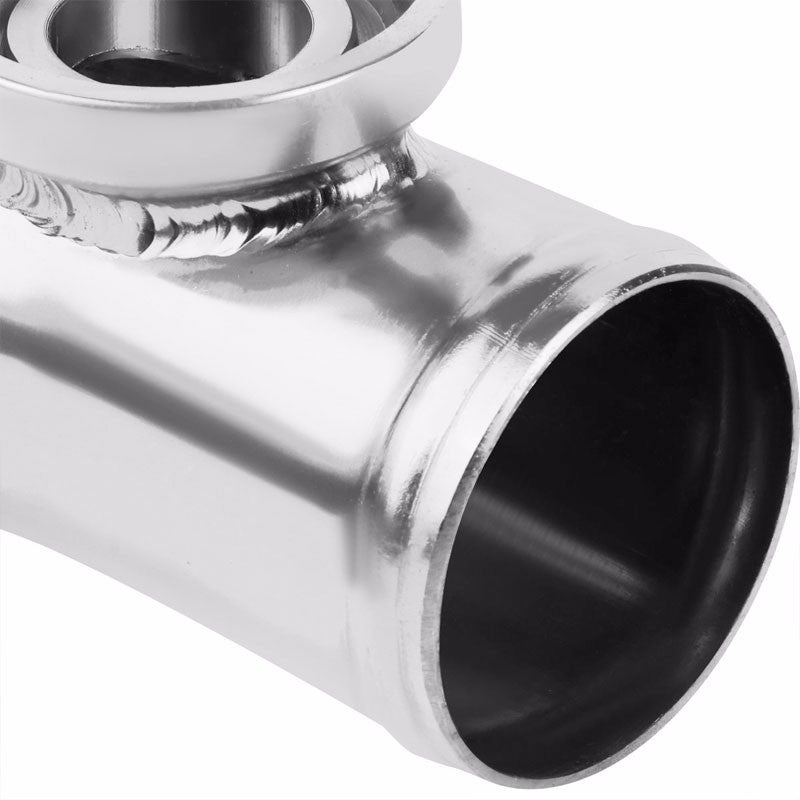 Silver 8" Long 80 Degree Curve Flange Adapter 2.5" Type SSQV Blow Off Valve Pipe-Performance-BuildFastCar