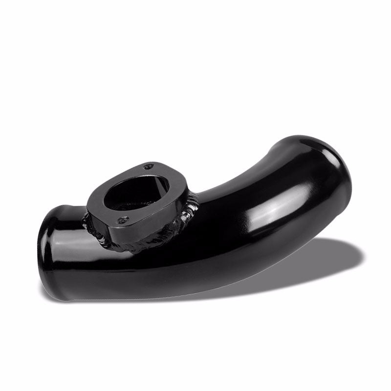 Black 8" 80 Degree Curve Flange Adapter 2.5" Type-S/RS/RZ Blow Off Valve Pipe-Performance-BuildFastCar