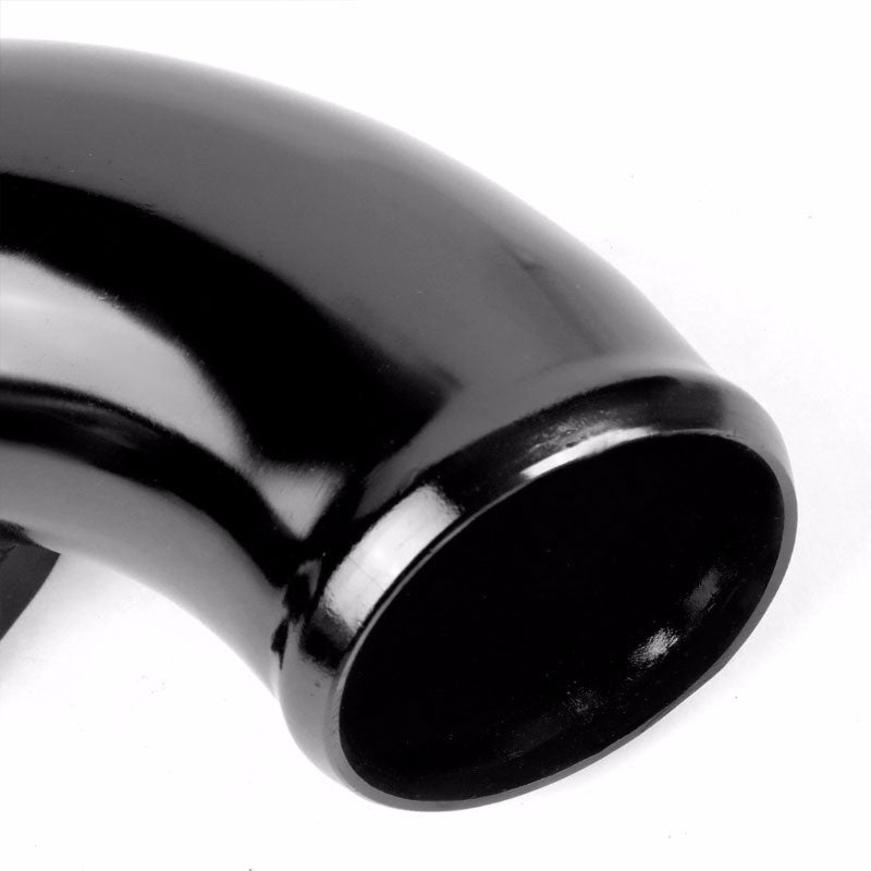 Black 8" 80 Degree Curve Flange Adapter 2.5" Type-S/RS/RZ Blow Off Valve Pipe-Performance-BuildFastCar