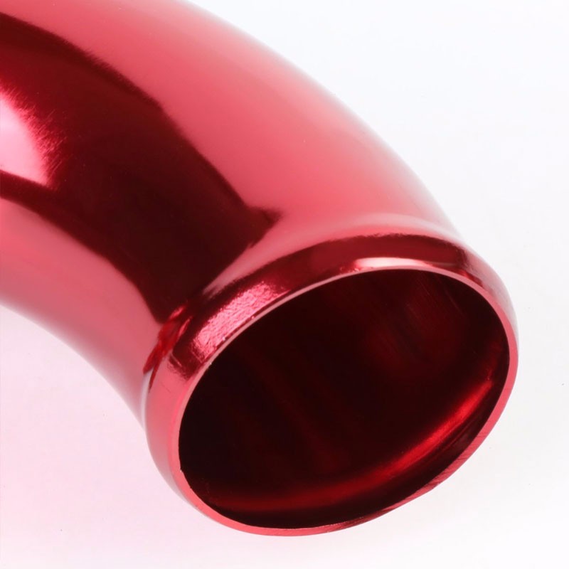 Red 8" 80 Degree Curve Flange Adapter 2.5" Type-S/RS/RZ Blow Off Valve BOV Pipe-Performance-BuildFastCar