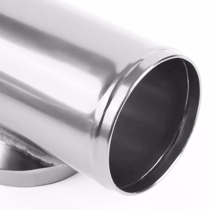 Silver 6" Long Flange Adapter 2.5" Straight Type SSQV Turbo Blow Off Valve Pipe-Performance-BuildFastCar