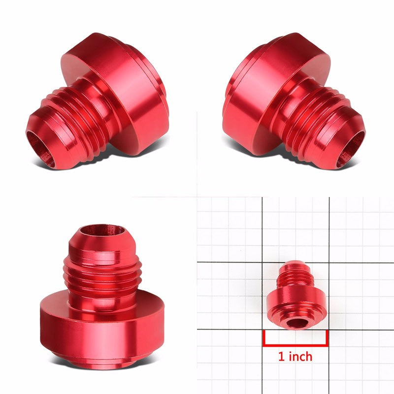 Red 1/8-27 NPT Straight Male Weld On Bung Oil/Fuel Hose 6AN Fitting Adapter BuildFastCar