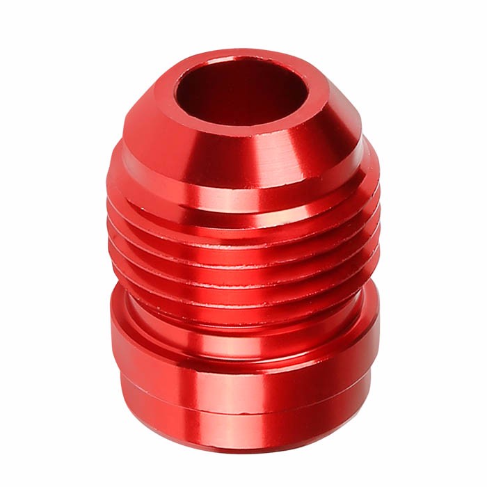 Red 1/8-27 NPT Straight Male Weld On Bung Oil/Fuel Hose 10AN Fitting Adapter BuildFastCar