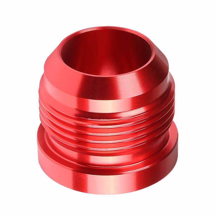 Red 1/8-27 NPT Straight Male Weld On Bung Oil/Fuel Hose 16AN Fitting Adapter BuildFastCar