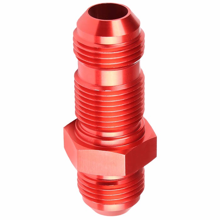Red Male Straight 1/8-27 NPT Flare Bulkhead Oil/Fuel Hose 8AN Fitting Adapter BuildFastCar