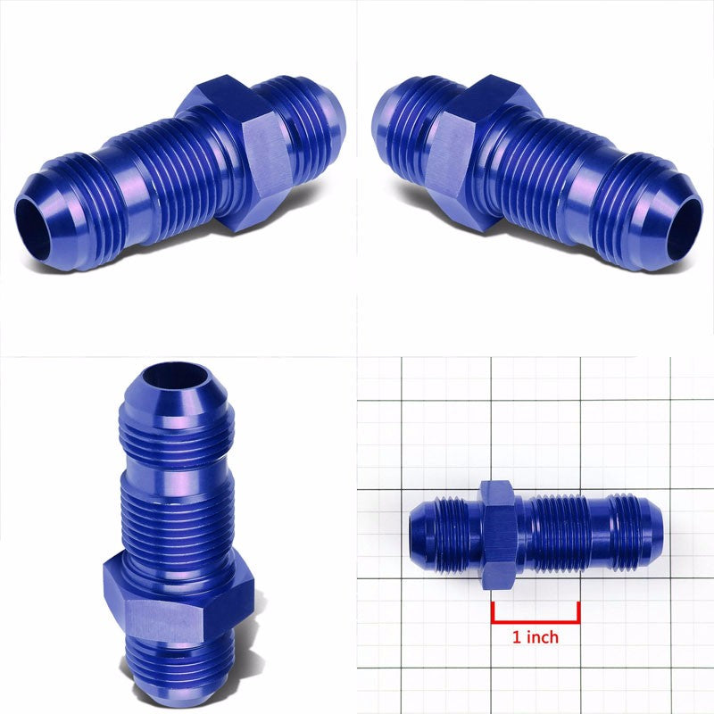 Blue Male Straight 1/8-27 NPT Flare Bulkhead Oil/Fuel Hose 10AN Fitting Adapter BuildFastCar