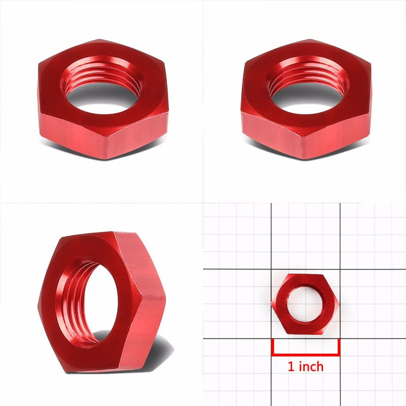 Red Aluminum Sealing Bulkhead Seal Plug Oil/Fuel Hose Nut 6AN Fitting Adapter BuildFastCar