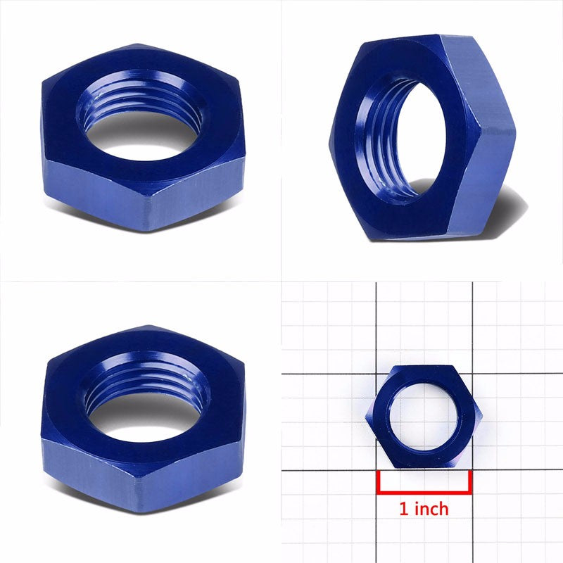 Blue Aluminum Sealing Bulkhead Seal Plug Oil/Fuel Hose Nut 8AN Fitting Adapter BuildFastCar
