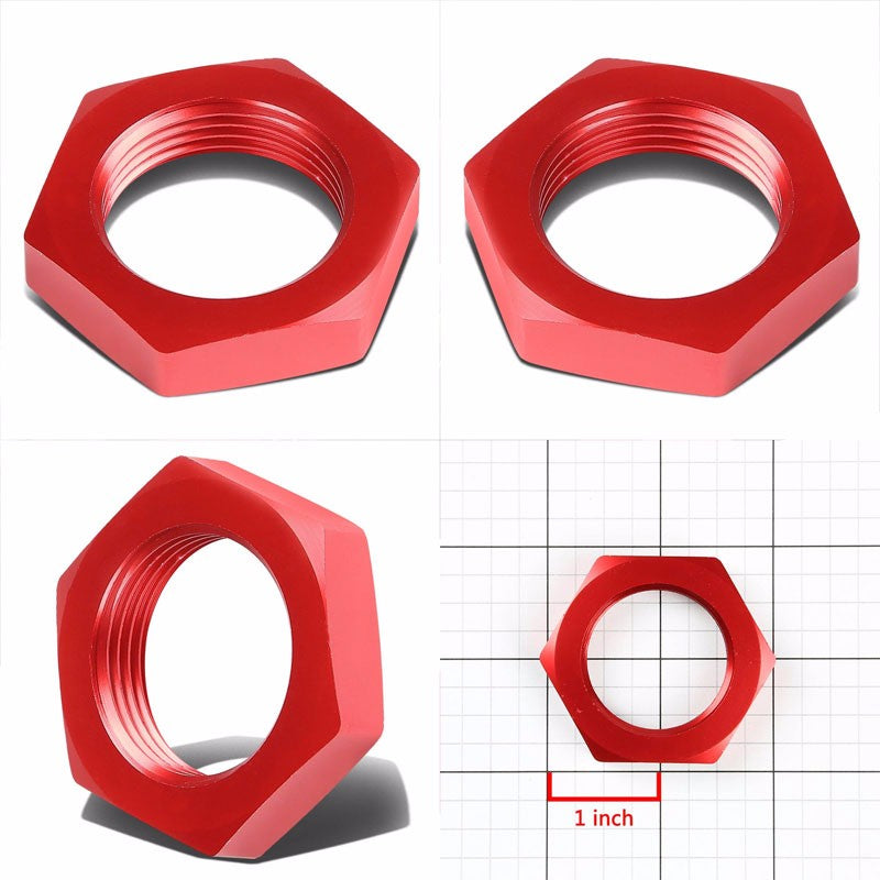 Red Aluminum Sealing Bulkhead Seal Plug Oil/Fuel Hose Nut 16AN Fitting Adapter BuildFastCar