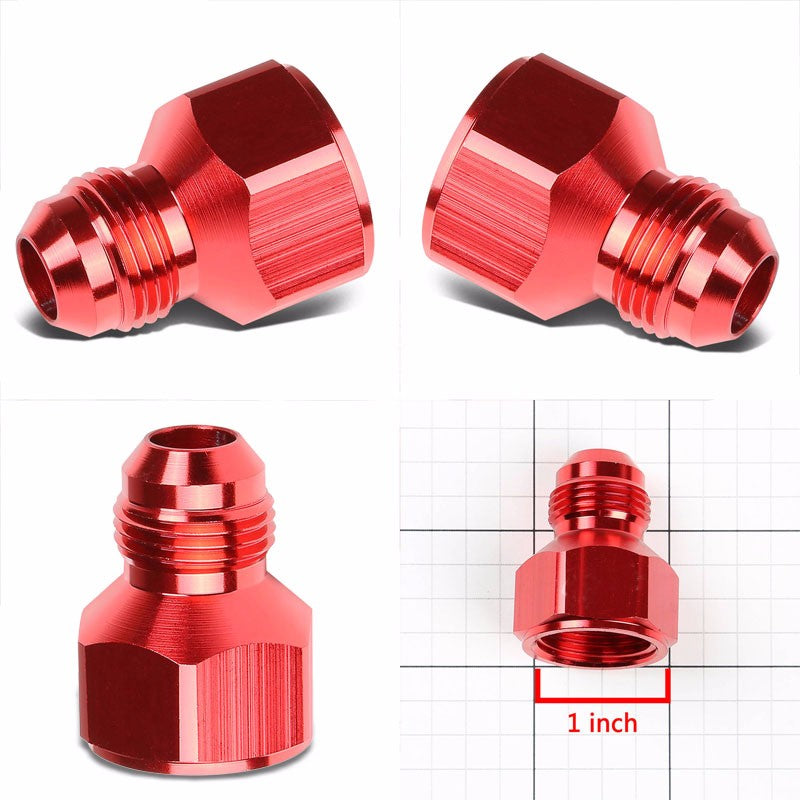 Red Aluminum 10AN Female Flare-8AN Male Reducer Oil/Fuel Hose Fitting Adaptor BuildFastCar