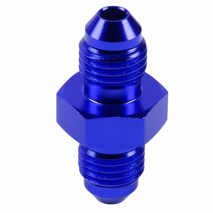 Blue Aluminum Male/Male Flare Straight Coupler Oil/Fuel Hose 4AN Fitting Adapter BuildFastCar