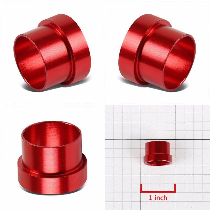 Red Aluminum Male Hard Steel Tubing Sleeve Oil/Fuel 10AN AN-10 Fitting Adapter BuildFastCar