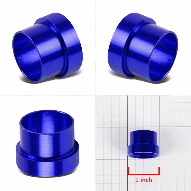 Blue Aluminum Male Hard Steel Tubing Sleeve Oil/Fuel 12AN AN-12 Fitting Adapter BuildFastCar