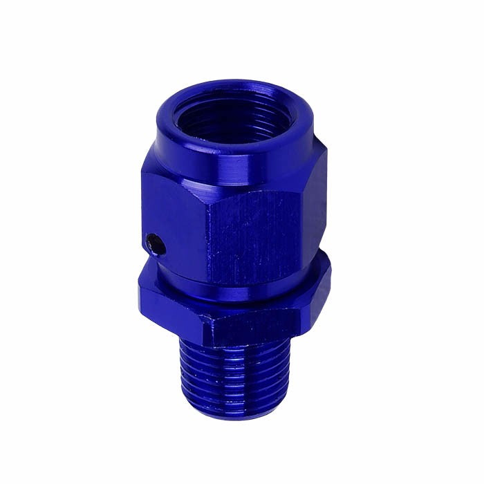 Blue 4AN Female Flare-1/8" NPT Male Reducer Swivel Hose B-Nut Fitting Adapter BuildFastCar