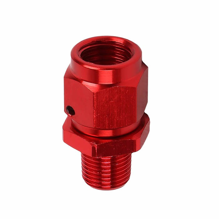 Red 4AN Female Flare-1/8" NPT Male Reducer Swivel Hose B-Nut Fitting Adapter BuildFastCar
