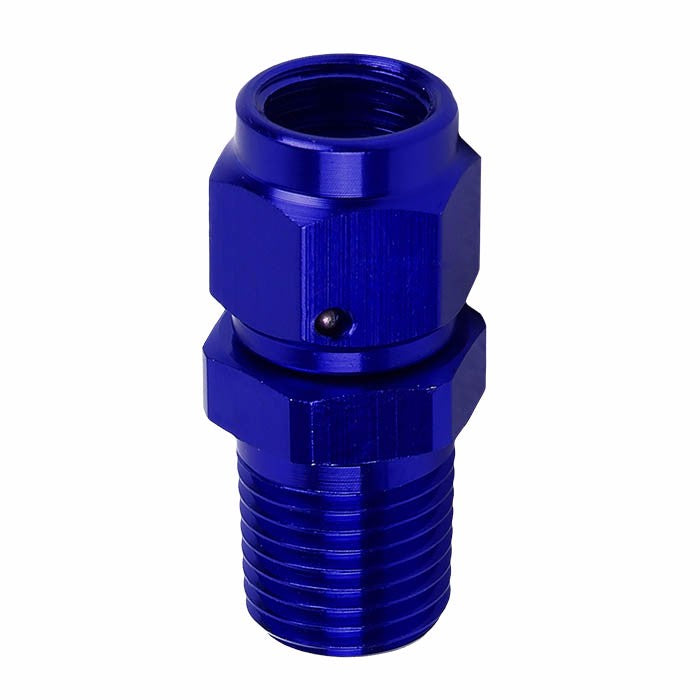 Blue 4AN Female Flare-1/4" NPT Male Reducer Swivel Hose B-Nut Fitting Adapter BuildFastCar