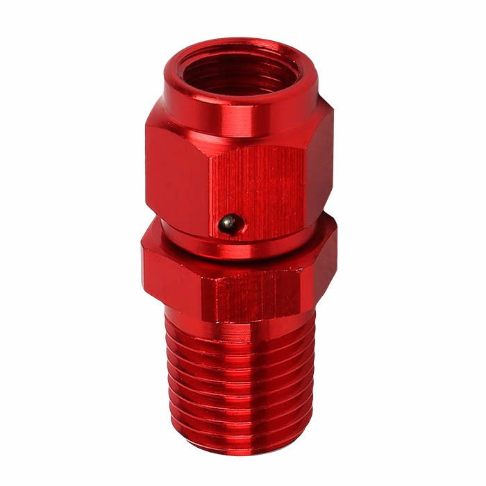 Red 4AN Female Flare-1/4" NPT Male Reducer Swivel Hose B-Nut Fitting Adapter BuildFastCar