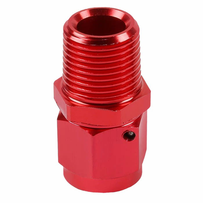 Red 6AN Female Flare-3/8" NPT Male Reducer Swivel Hose B-Nut Fitting Adapter BuildFastCar