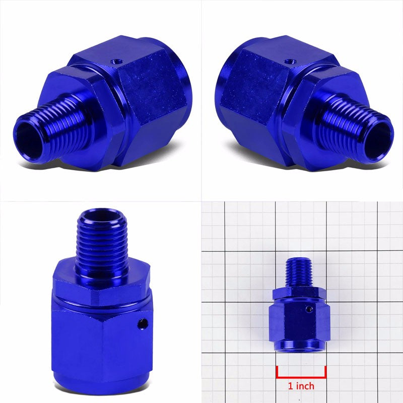 Blue 10AN Female Flare-1/4" NPT Male Reducer Swivel Hose B-Nut Fitting Adapter BuildFastCar