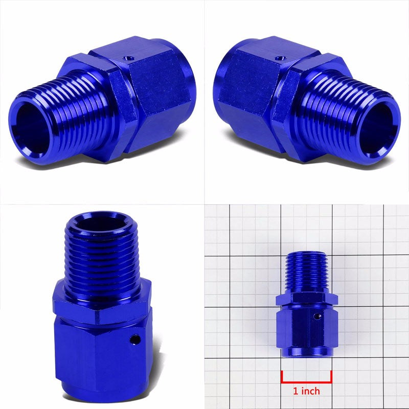 Blue 10AN Female Flare-1/2" NPT Male Reducer Swivel Hose B-Nut Fitting Adapter BuildFastCar