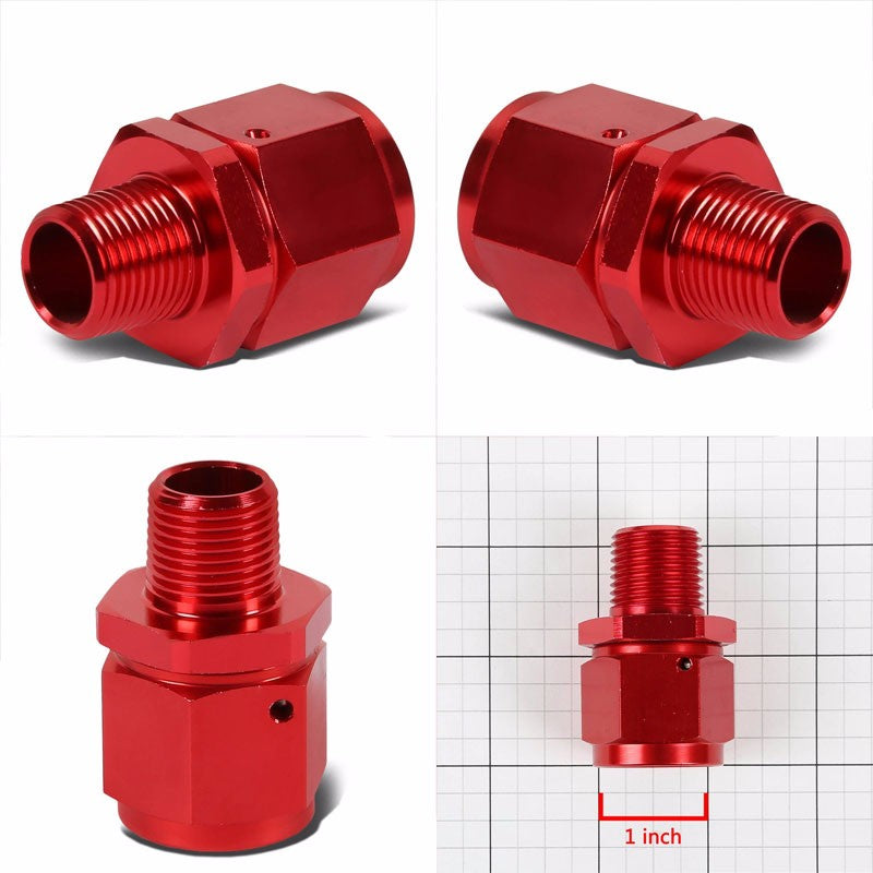 Red 12AN Female Flare-3/4" NPT Male Reducer Swivel Hose B-Nut Fitting Adapter BuildFastCar