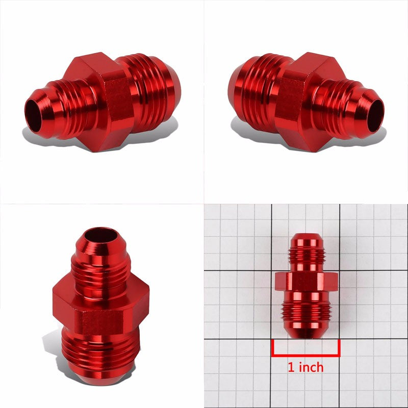 Red Aluminum 6AN Male-8AN Male Flare Reducer Union Oil/Fuel Fitting Adapter BuildFastCar