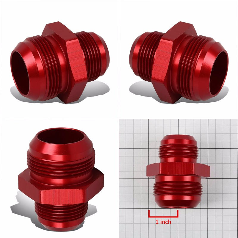 Red 16AN Male-20AN Male Flare Reducer Union Oil/Fuel Hose/Line Fitting Adapter BuildFastCar