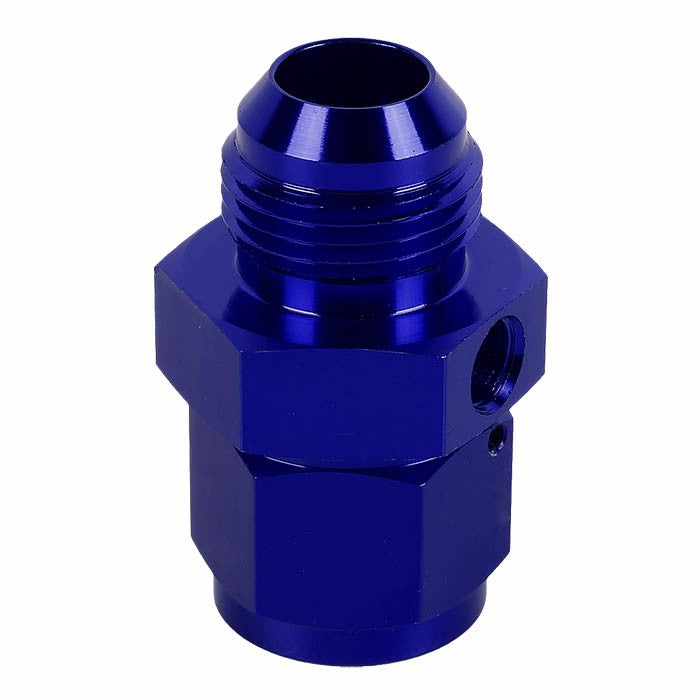 Blue Female/Male+1/8" NPT Side Port Oil/Fuel Pressure 12AN-12AN Fitting Adapter BuildFastCar