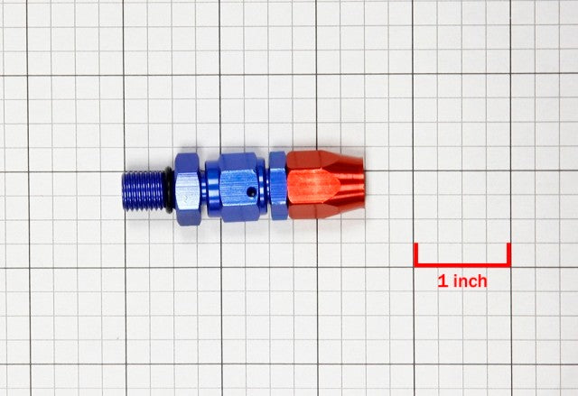 Red/Blue Straight Swivel Oil/Fuel/Fluid Line Hose End 4AN T2 Fitting Adapter BuildFastCar