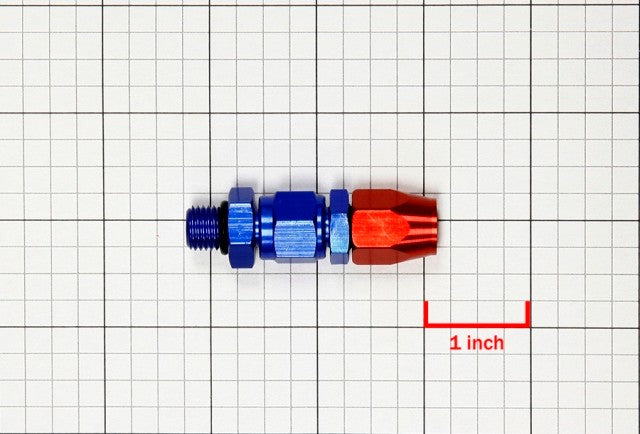 Red/Blue Straight Swivel Oil/Fuel/Fluid Line Hose End 4AN T3 Fitting Adapter BuildFastCar
