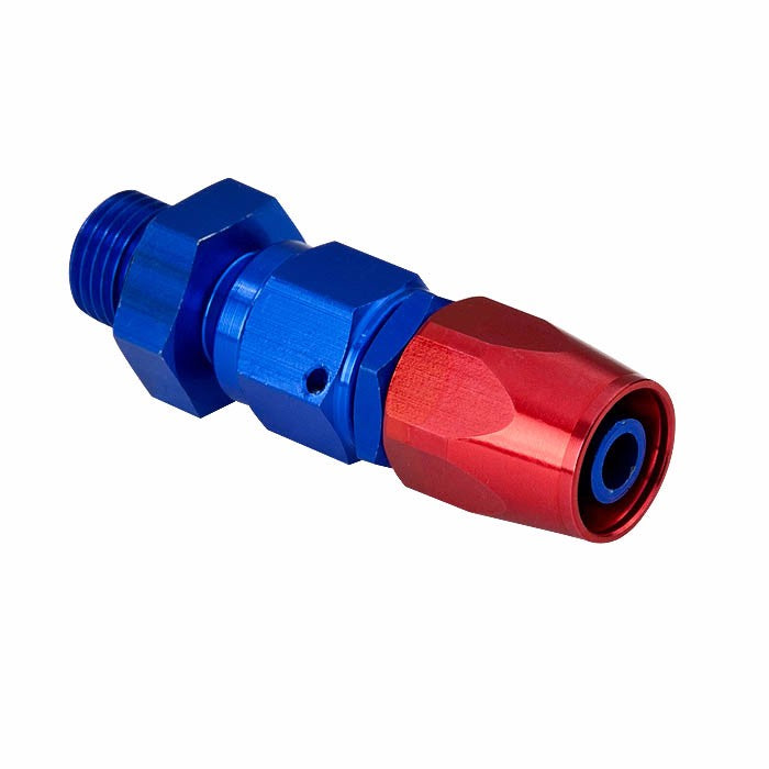 Red/Blue Straight Swivel Oil/Fuel/Gas/Fluid Hose End 6AN T2 Male Fitting Adapter BuildFastCar