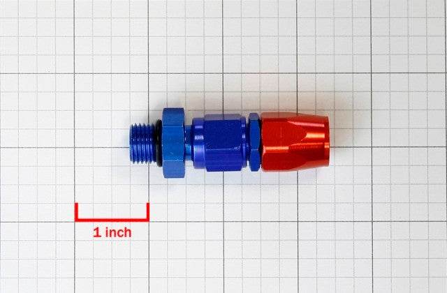 Red/Blue Straight Swivel Oil/Fuel/Gas/Fluid Hose End 6AN T3 Male Fitting Adapter BuildFastCar