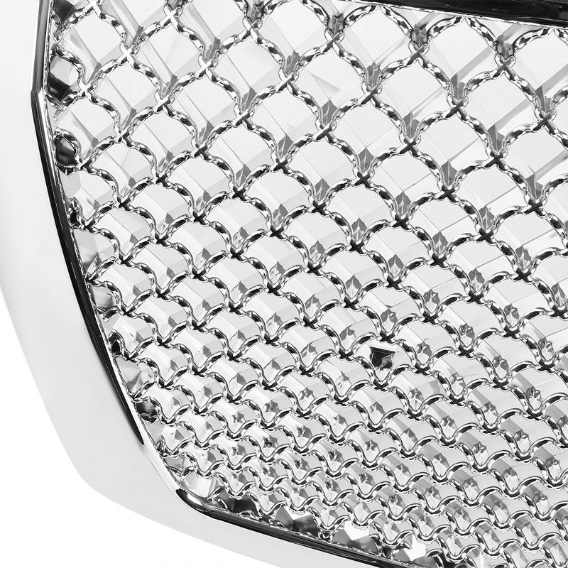 Chrome Diamond Mesh Style Front Grille For 07-14 Avalanche/Tahoe/Suburban V8-Exterior-BuildFastCar