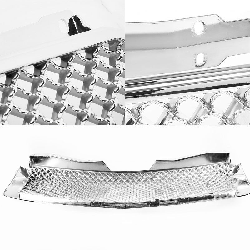 Chrome Diamond Mesh Style Front Grille For 07-14 Avalanche/Tahoe/Suburban V8-Exterior-BuildFastCar