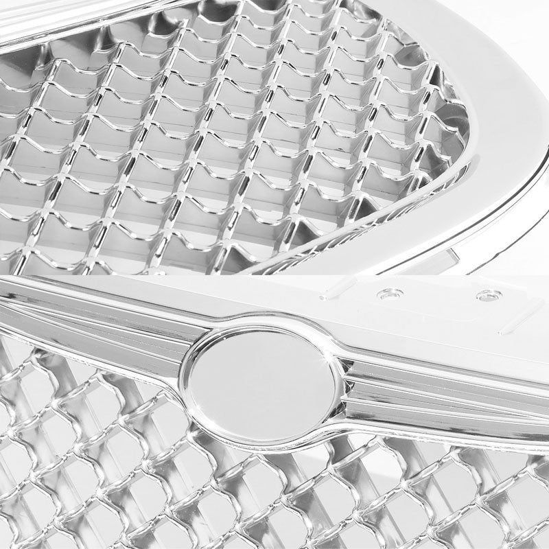 Chrome Diamond Mesh Style Front Grille Grill For Chrysler 99-04 300M 3.5L SOHC-Exterior-BuildFastCar