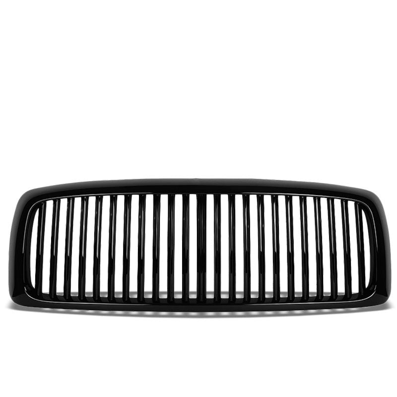 Black Vertical Style Replacement Grille For 02-05 Ram 1500/2500/3500 V8/V10-Exterior-BuildFastCar