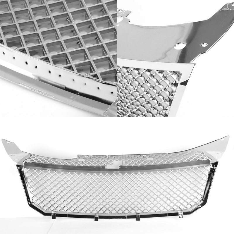 Chrome Diamond Mesh Style Replacement Grille For Dodge 08-10 Avenger Sedan DOHC-Exterior-BuildFastCar