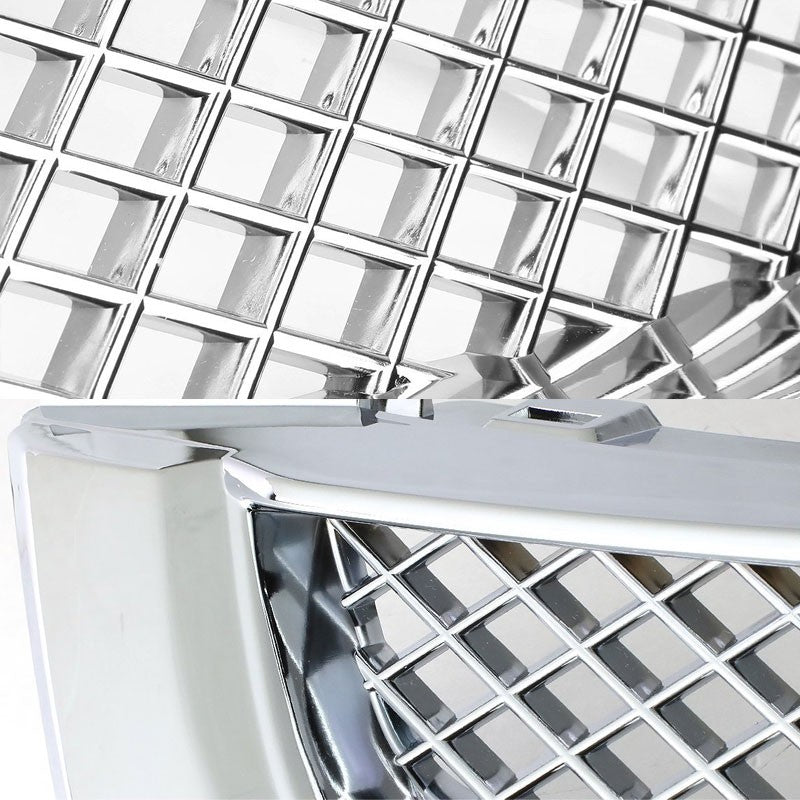 Chrome Type-R Mesh Style Front Grille For 03-05 Honda Accord DX/EX 2.4L/3.0L-Grilles-BuildFastCar