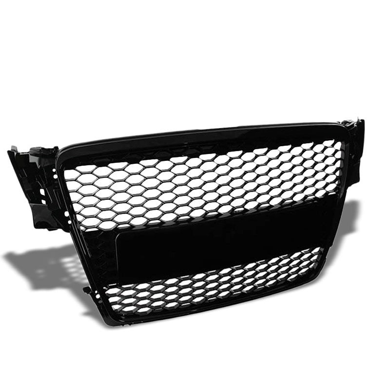 Black Honeycomb Mesh RS Style Replacement Front Grille For Audi 08-11 A4 Typ 8K-Exterior-BuildFastCar