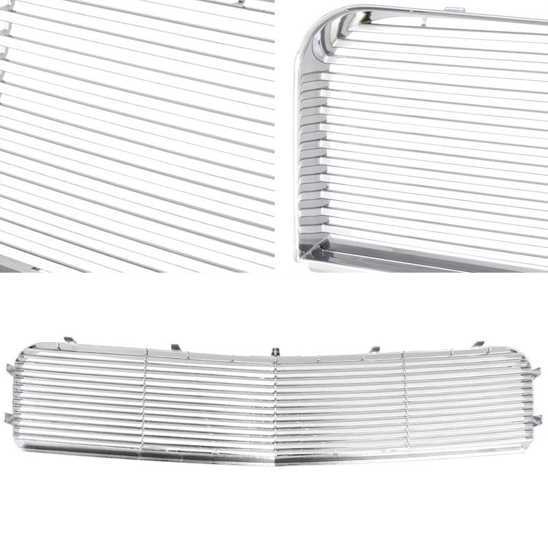 Chrome Vent Style Replacement Front Grille For 05-09 Mustang Base 4.0L V6 SOHC-Exterior-BuildFastCar