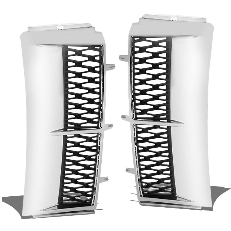 Chrome Body/Black Honeycomb Mesh Side Vent Grille For 03-10 Range Rover V8 DOHC-Exterior-BuildFastCar